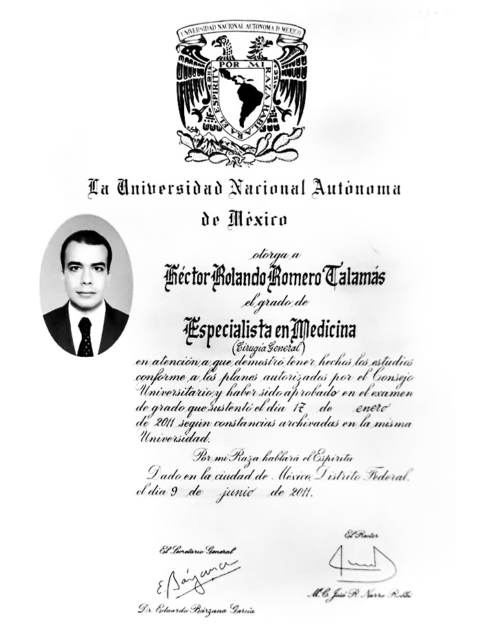 Certificado Bariatra de Chihuahua