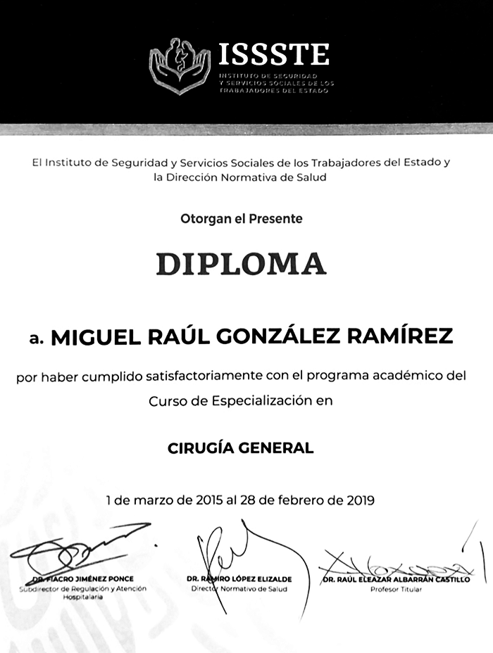 Certificados Oncologia De Ciudad Juarez