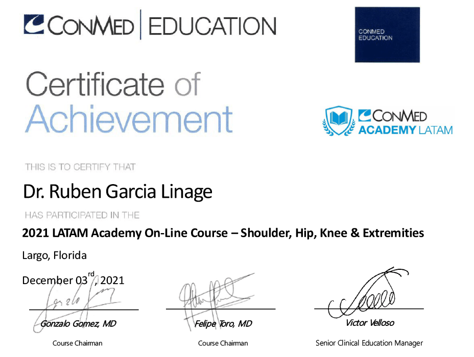 Certificado Ortopedia de EdoMex