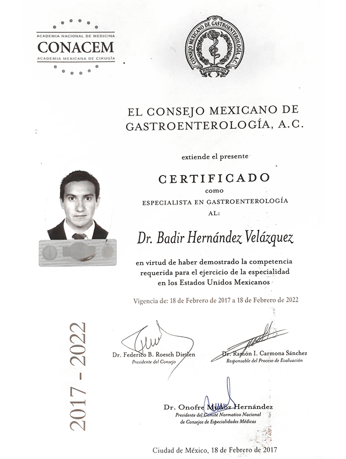 Certificados Endoscopia de Ensenada