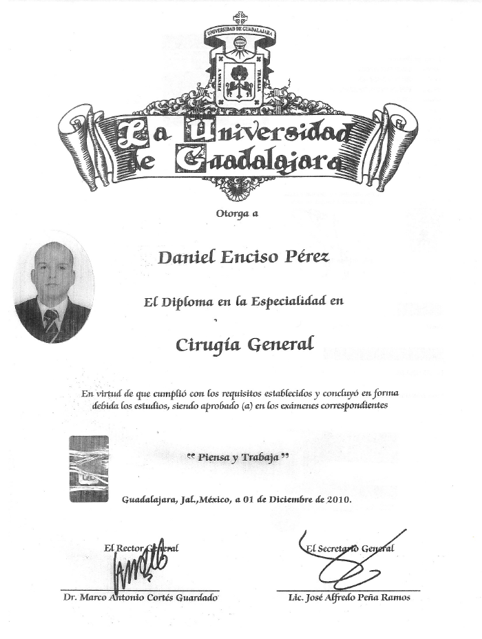 Guadalajara Cirujano general certificados