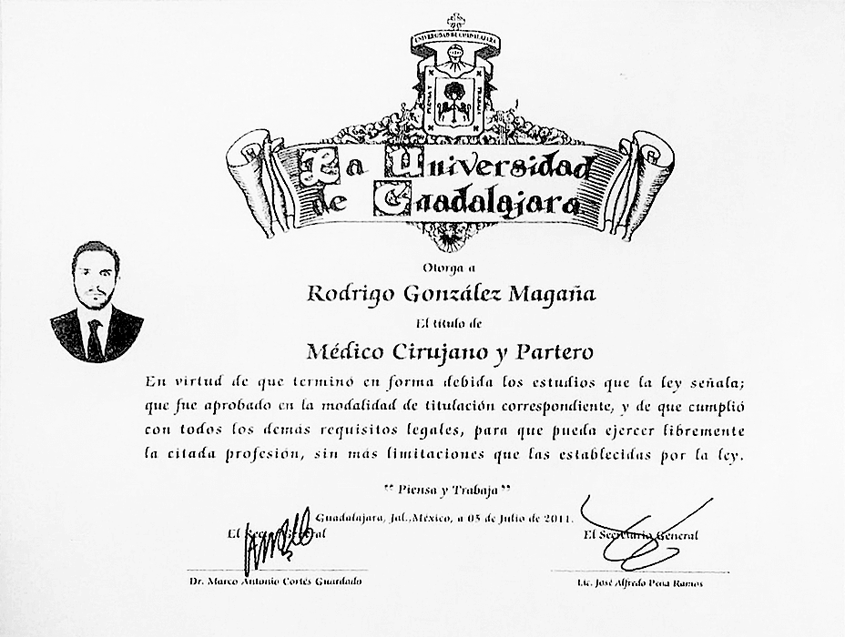 Certificado Rejuvenecimiento de Guadalajara