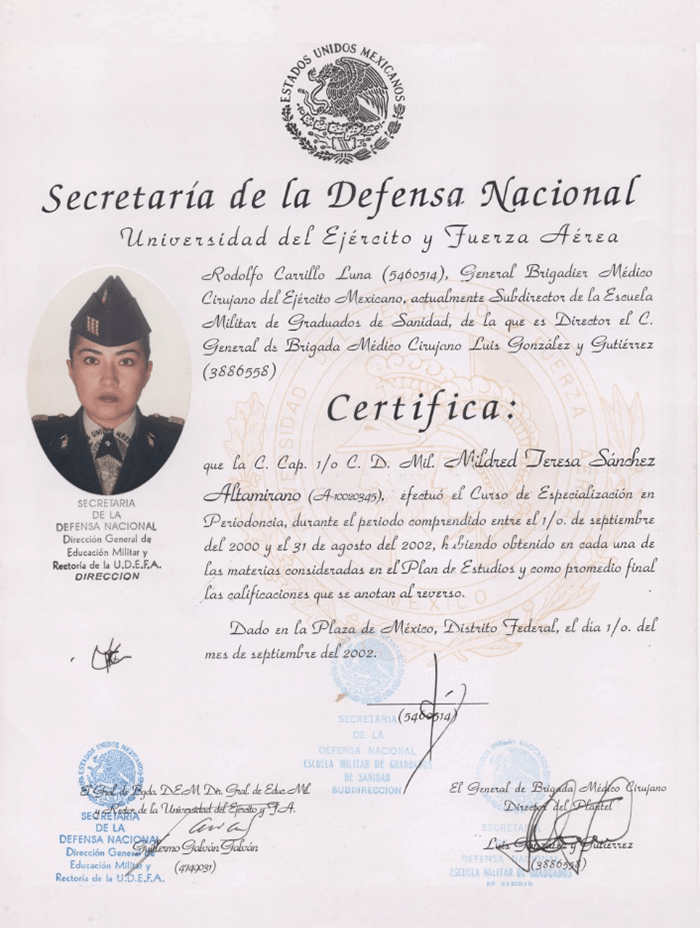 Certificado Rejuvenecimiento de Mazatlan