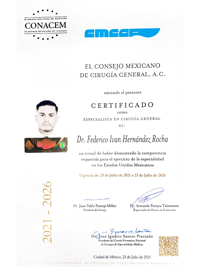 Certificado Bariatra de Bariatria