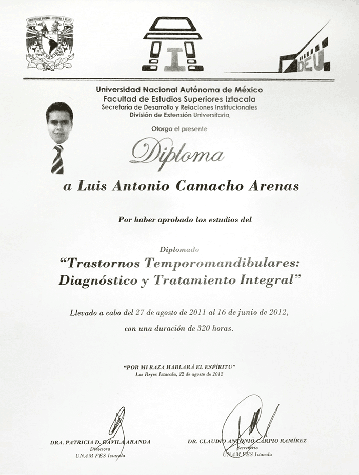 Certificado dentista de Ciudad de Mexico