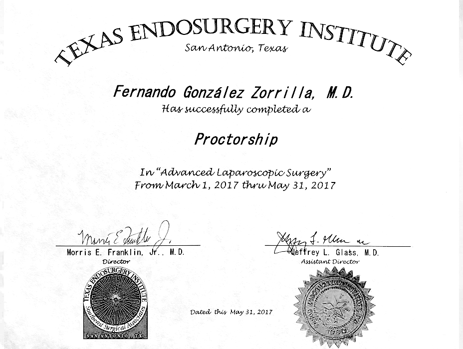 Certificado Bariatra de Monterrey