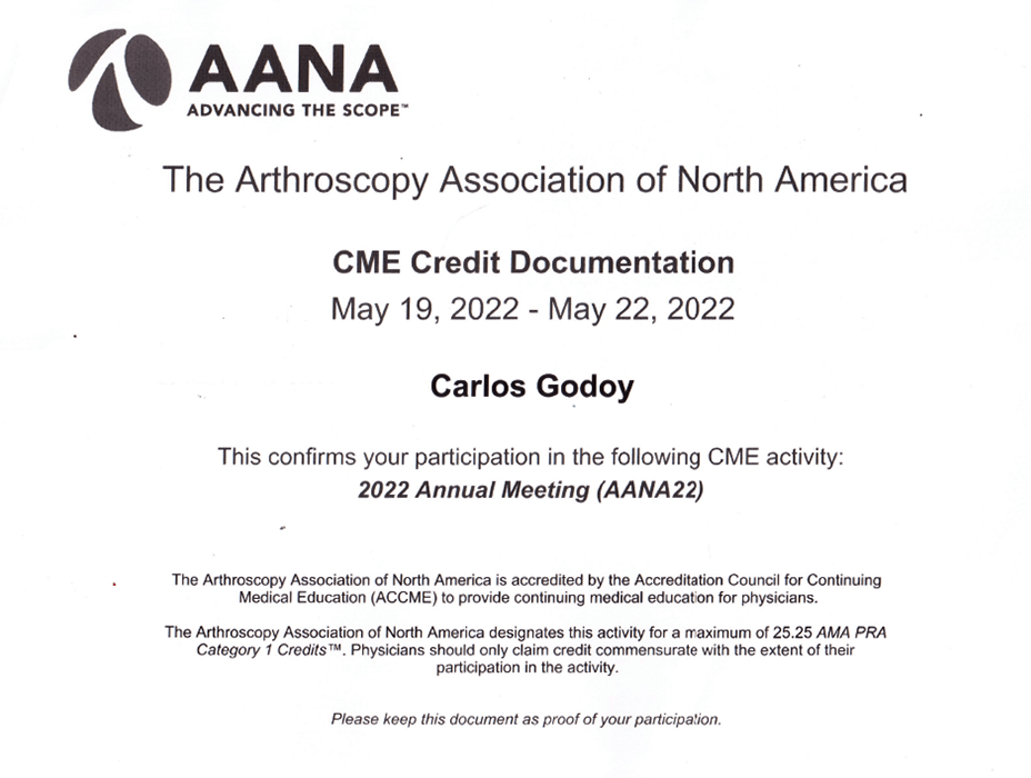 Certificado Ortopedia de Monterrey