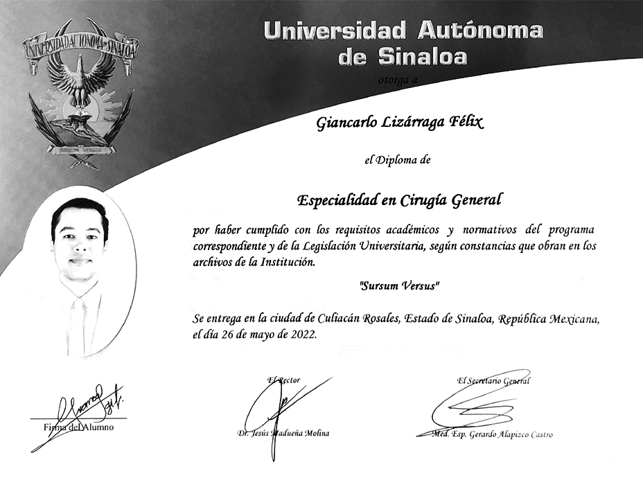 Nogales Cirujano general certificados