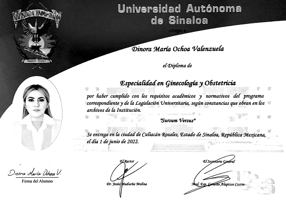 Certificados Ginecologia de Nogales