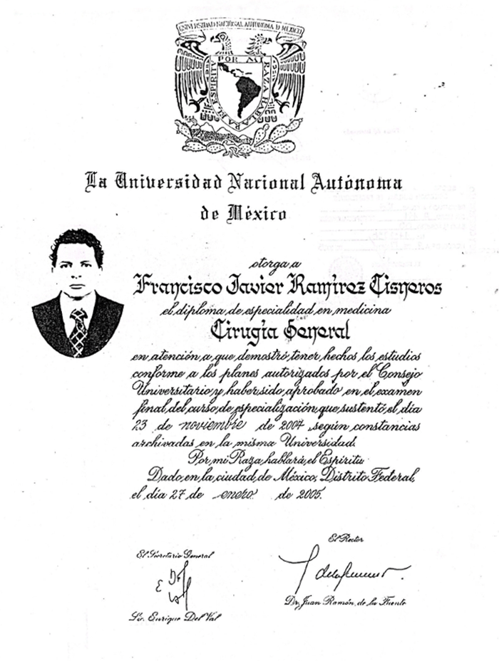 Puebla Cirujano general certificados
