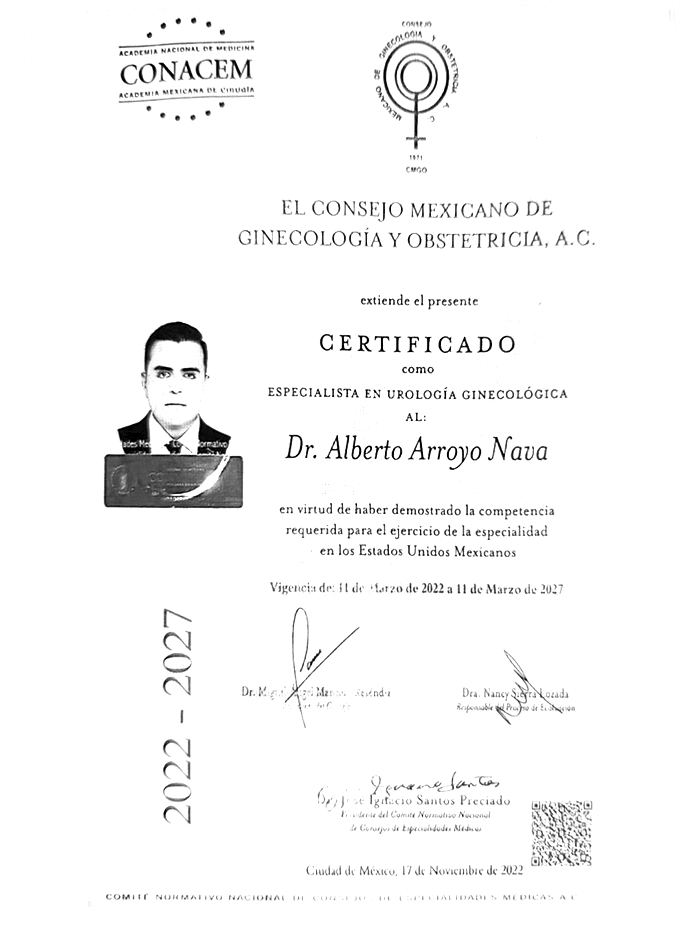Certificado Neurocirujano de Reynosa