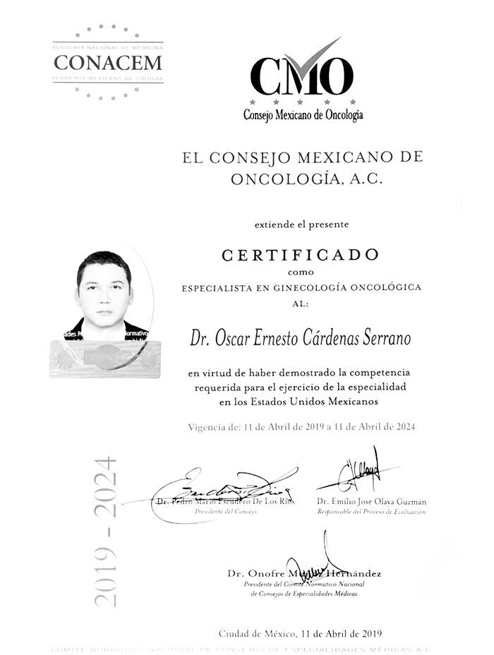 Certificado Neurocirujano de Tepic