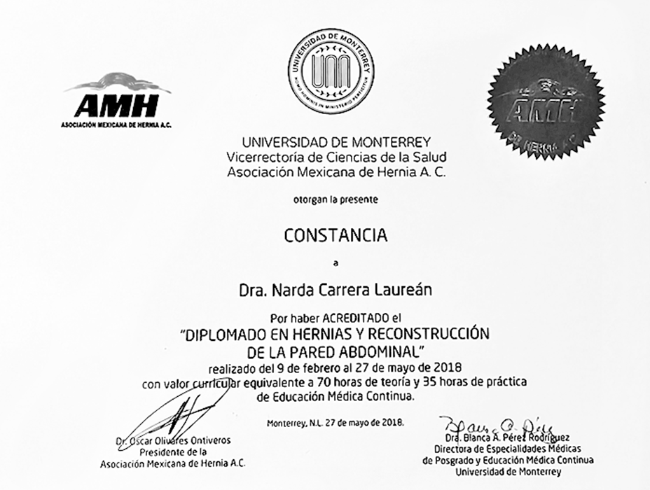 Certificado Bariatra de Tijuana