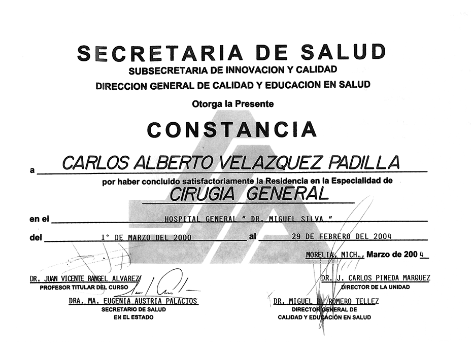 Certificados Endoscopia de Tijuana