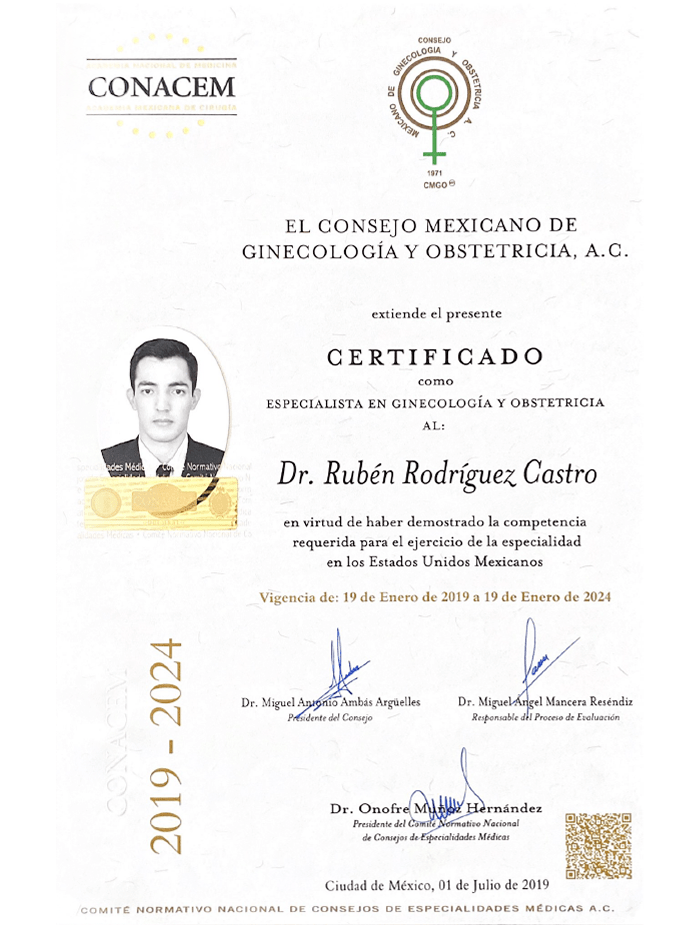 Certificados Ginecologia de Tijuana