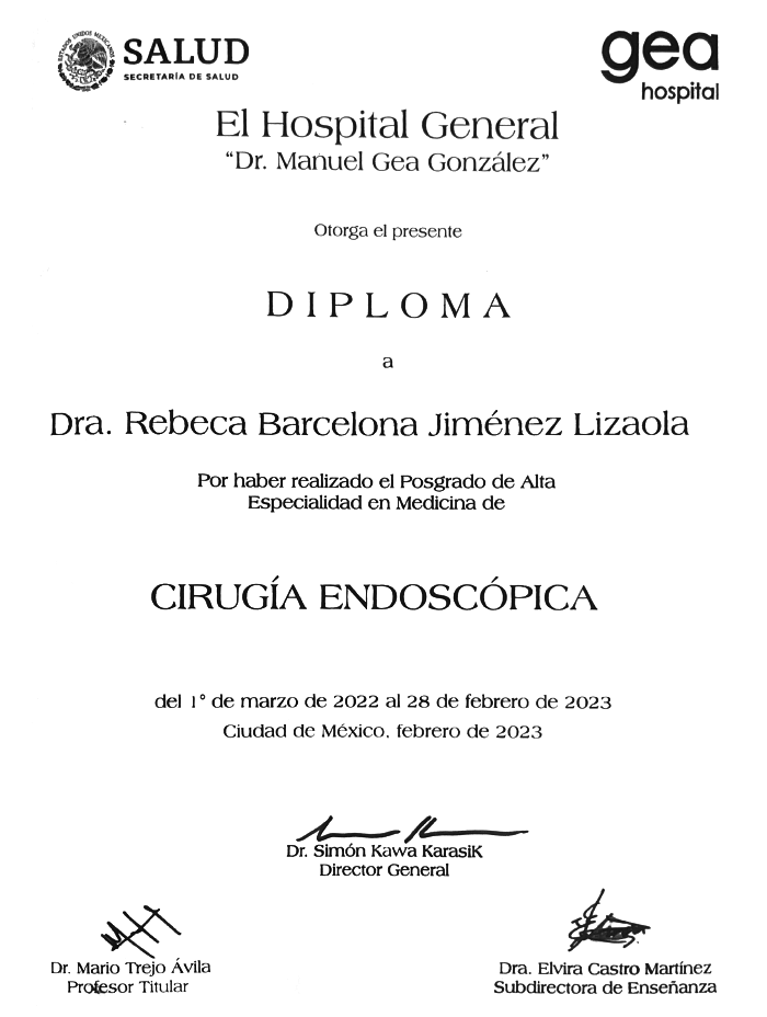 Vallarta Cirujano general certificados